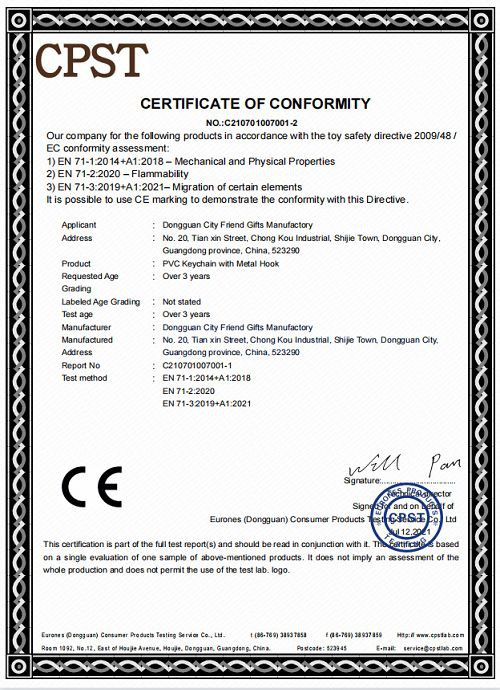 CE Certificate of Conformity(001)